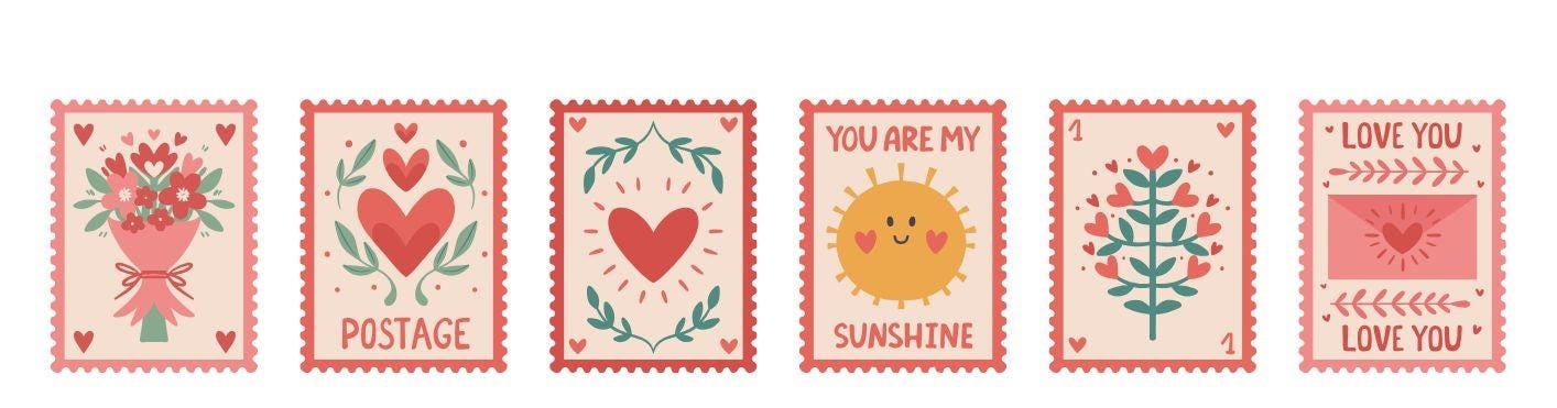 Valentine Digital Stamps – 36 Printable Love Designs (pdf, png, jpg, svg) - Image 2