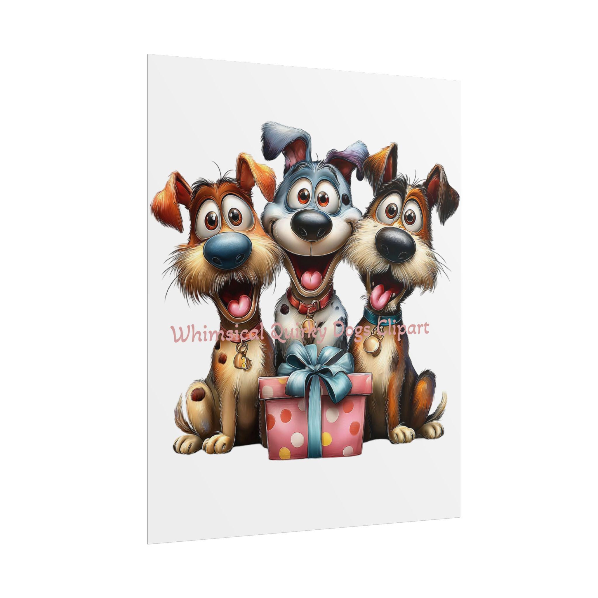 Whimsical Dog Clipart – Funny Puppy PNG Illustrations (Digital Download) - Image 4