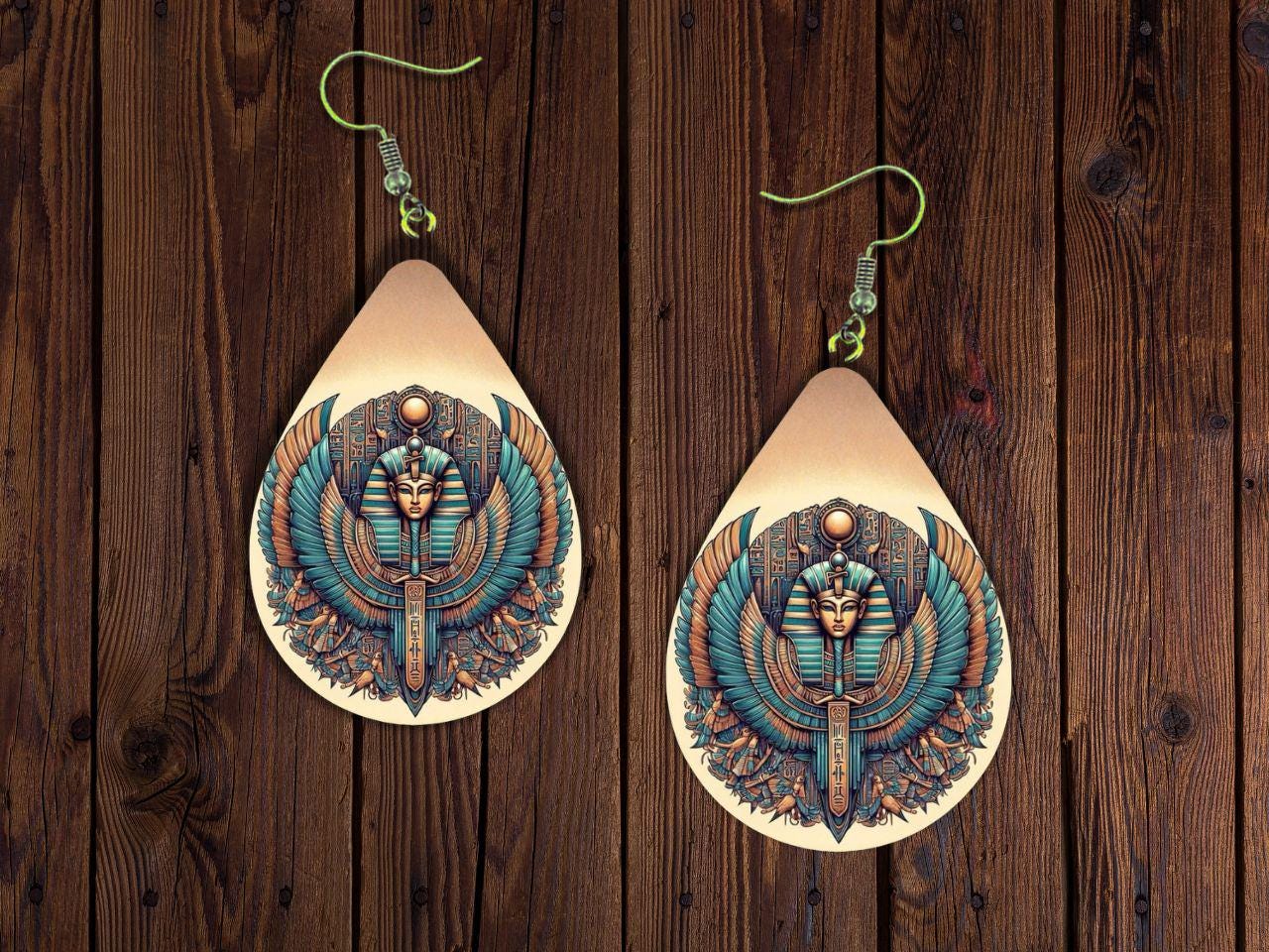 Ancient Egyptian Teardrop Earrings SVG | 36 Ankh Designs, Laser Cut & Print (Digital Download) - Image 3