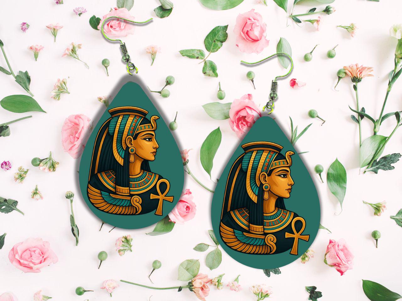 Ancient Egyptian Teardrop Earrings SVG | 36 Ankh Designs, Laser Cut & Print (Digital Download) - Image 7