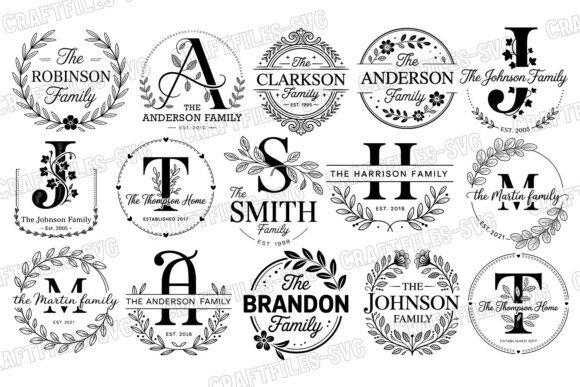 Family Monogram SVG Bundle | Last Name | 15 Custom Name Designs (Digital Download) - Image 5