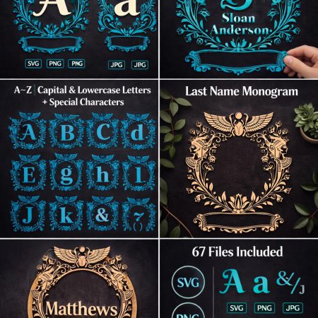 Pharaonic Alphabet SVG | Ancient Egypt Monogram, Laser Cut File (Digital Download)
