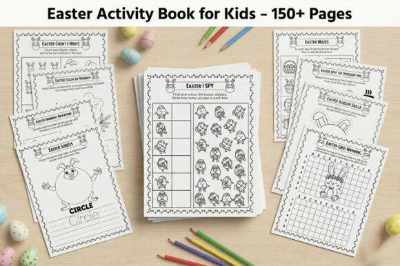 Easter Activity Book for Kids | 150 Printable Pages (Digital Download) - Image 4