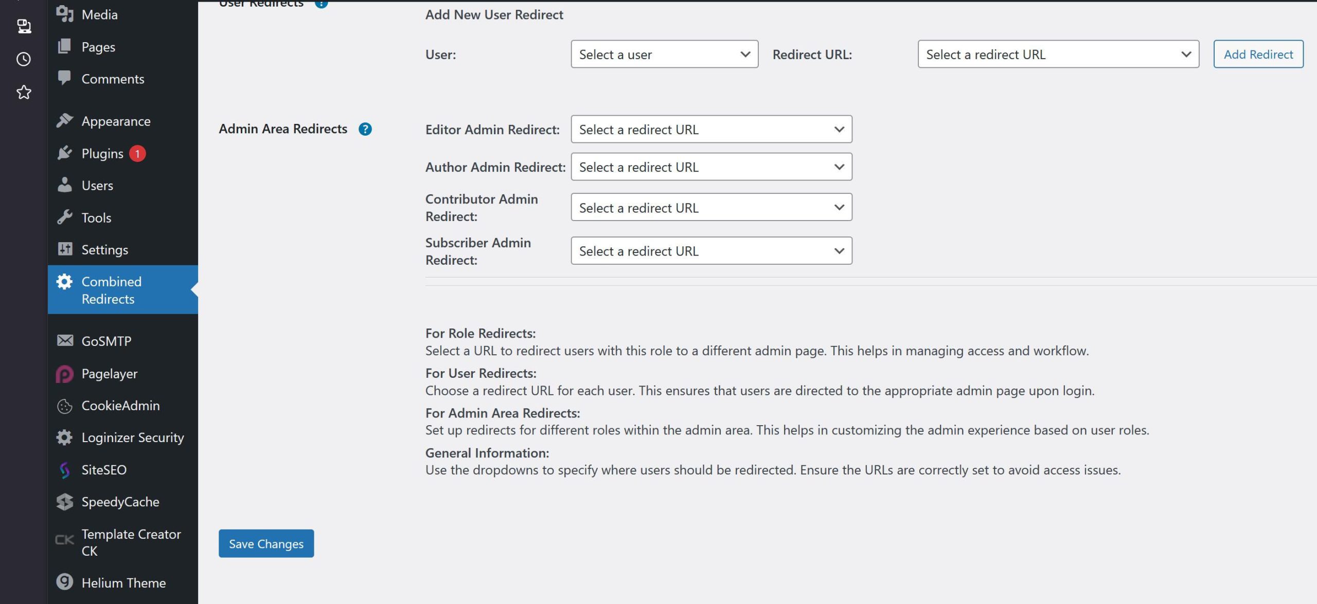 Combined Redirects – Advanced Login & Admin Redirect Plugin for WordPress - Image 4