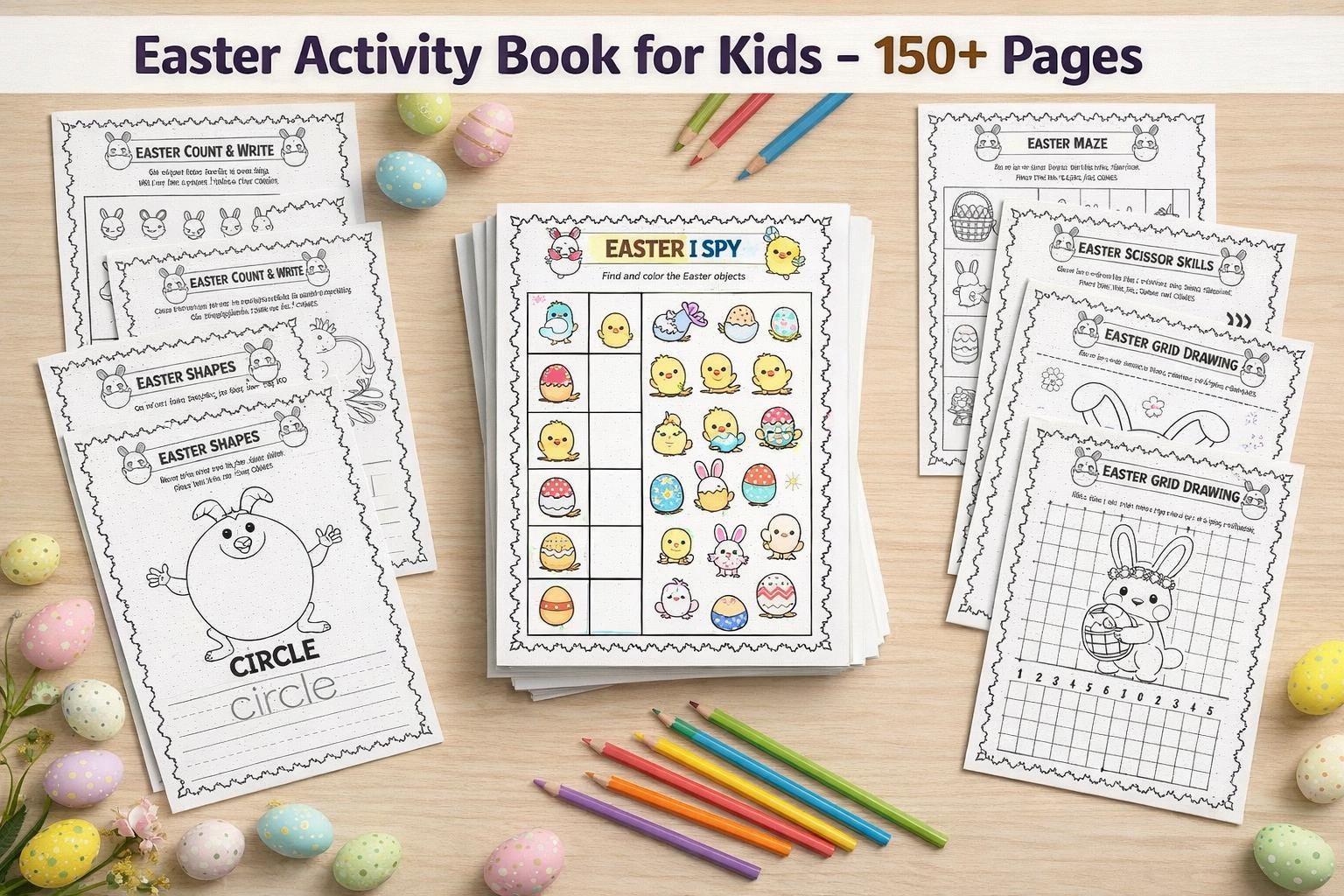 Easter Activity Book for Kids | 150 Printable Pages (Digital Download) - Image 6