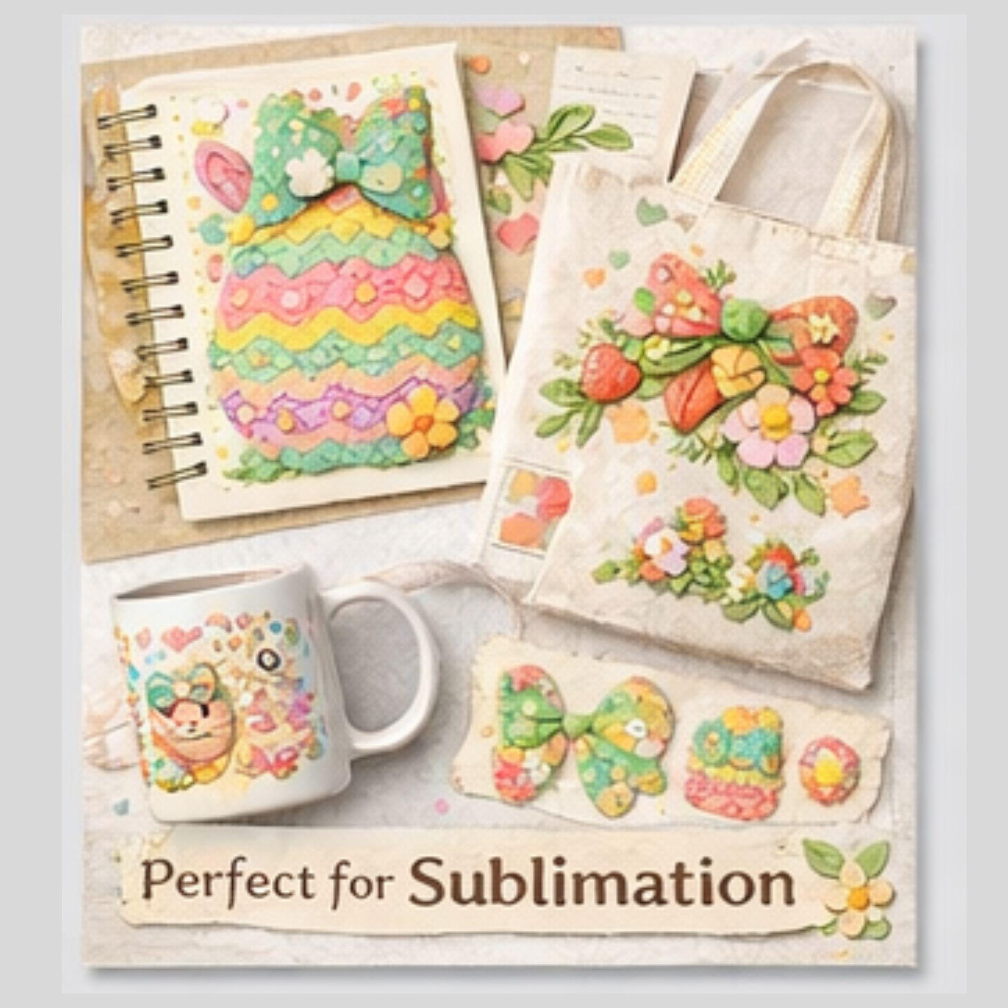 Easter PNG Bundle, Scrapbook Style , 12 Designs, Faux Paper Clipart (Digital Download) - Image 10