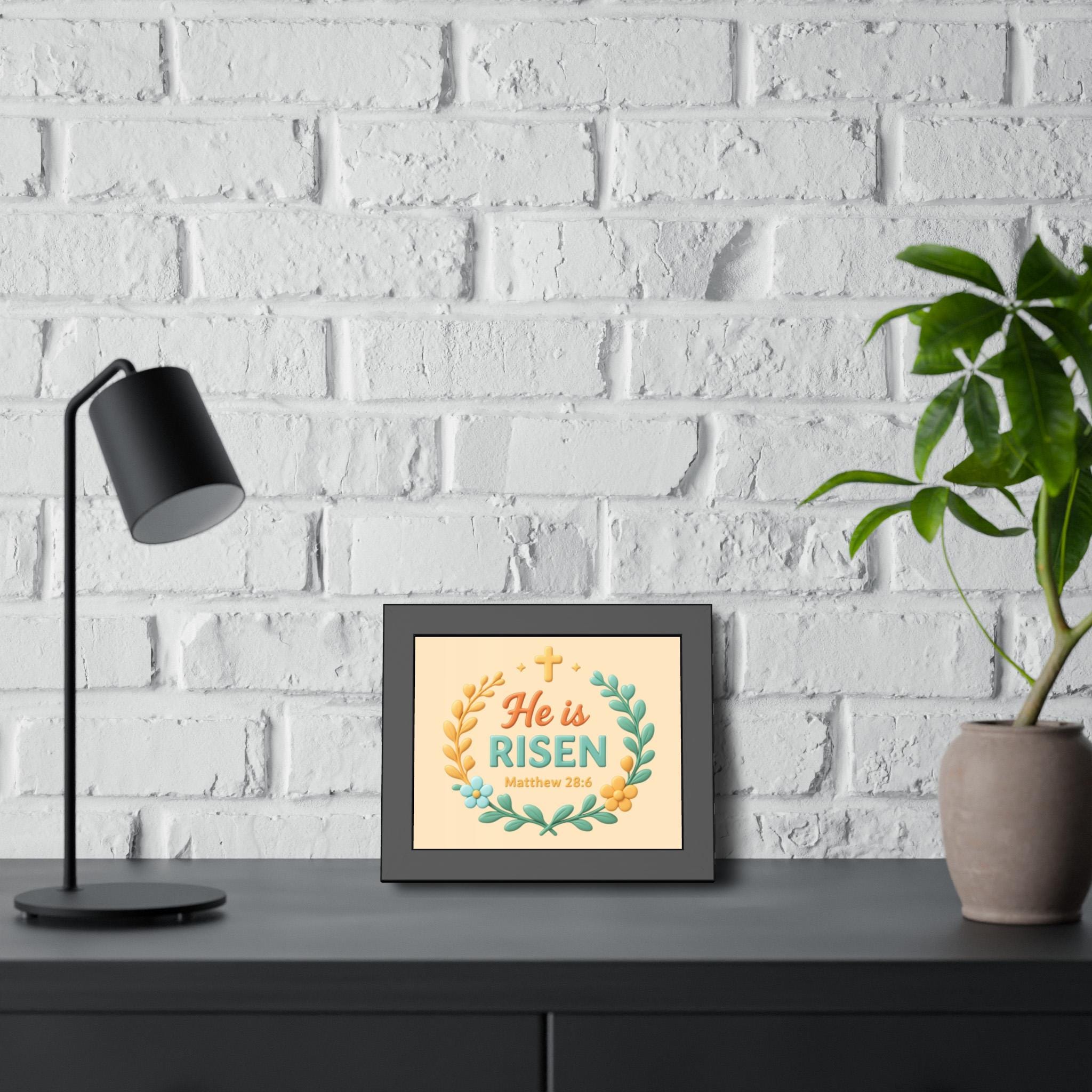 Christian Easter PNG Bundle, He Is Risen Floral Wreath Matthew 28:6 (Digital Download) - Image 11