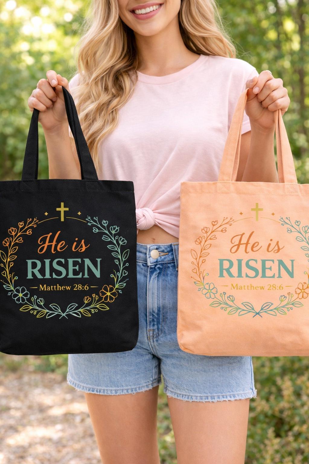 Christian Easter PNG Bundle, He Is Risen Floral Wreath Matthew 28:6 (Digital Download) - Image 12