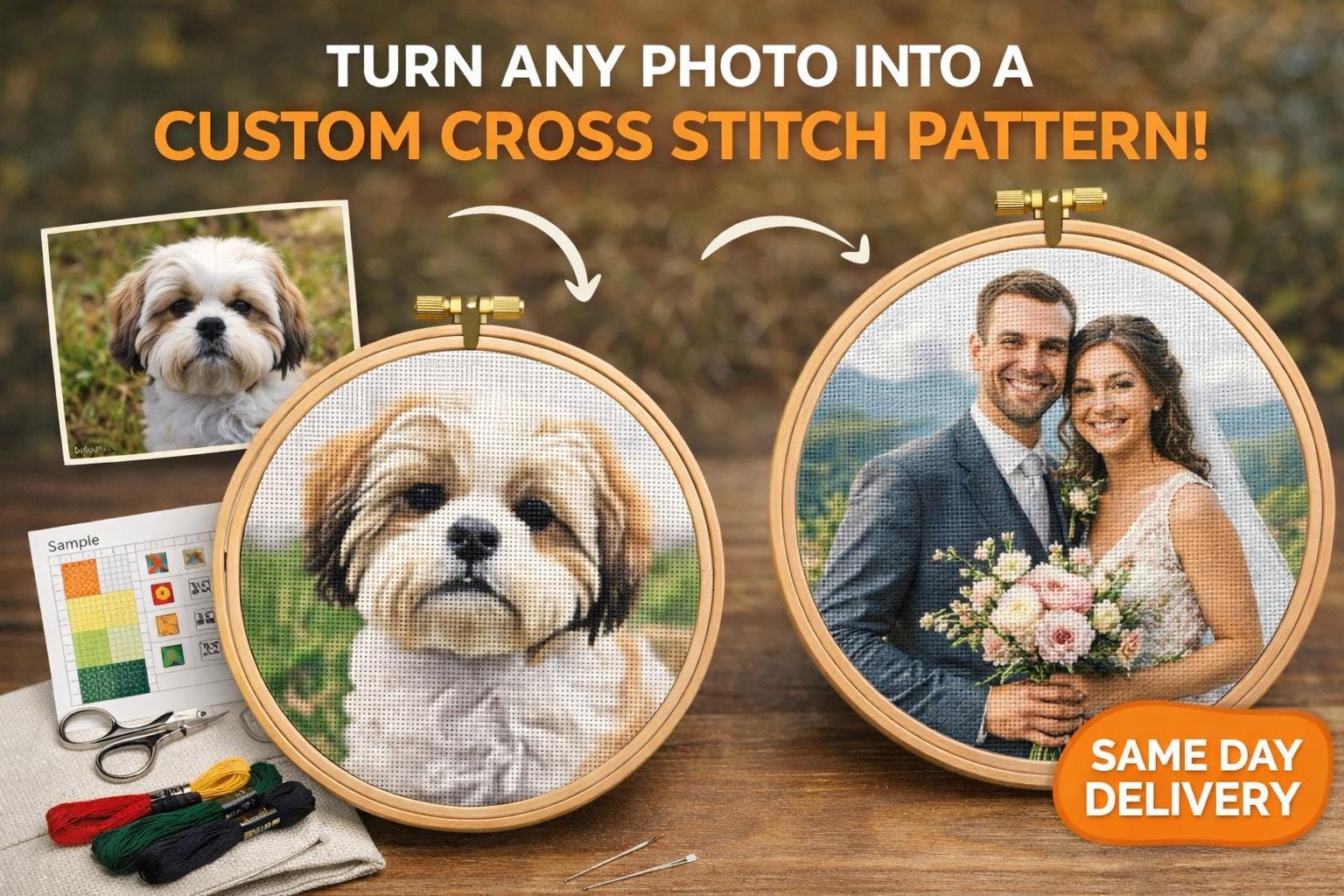 Custom Cross Stitch Pattern – Photo Realistic PDF (Same Day Delivery) - Image 5
