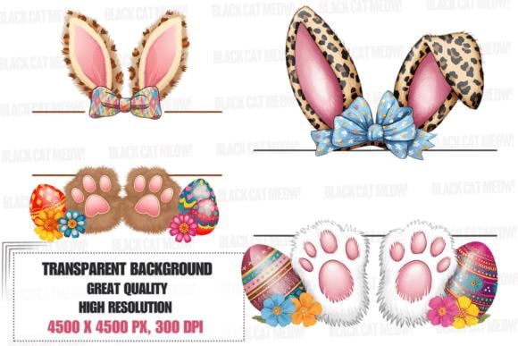 Personalized Easter Bunny | Kid Name Split Monogram PNG Bundle (Digital Download) - Image 7