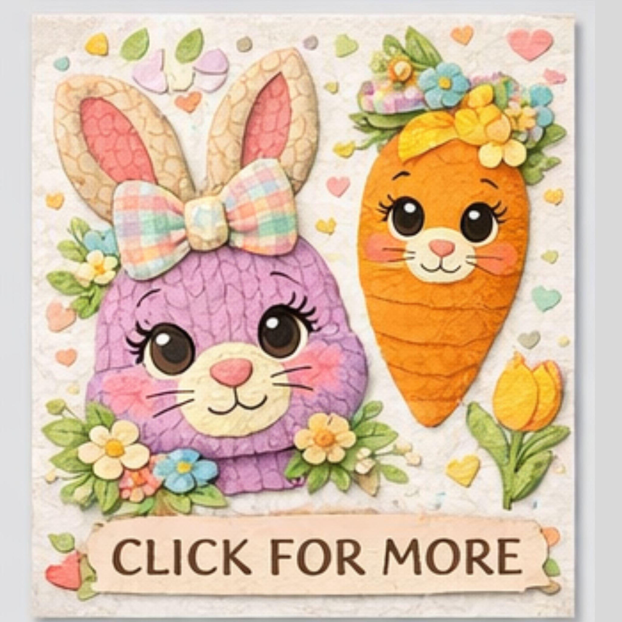 Easter PNG Bundle, Scrapbook Style , 12 Designs, Faux Paper Clipart (Digital Download) - Image 8
