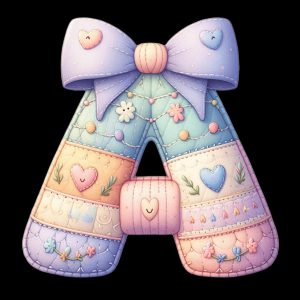 Easter Faux Yarn Alphabet PNG | 36 Pastel Patchwork Letters Clipart (Digital Download)