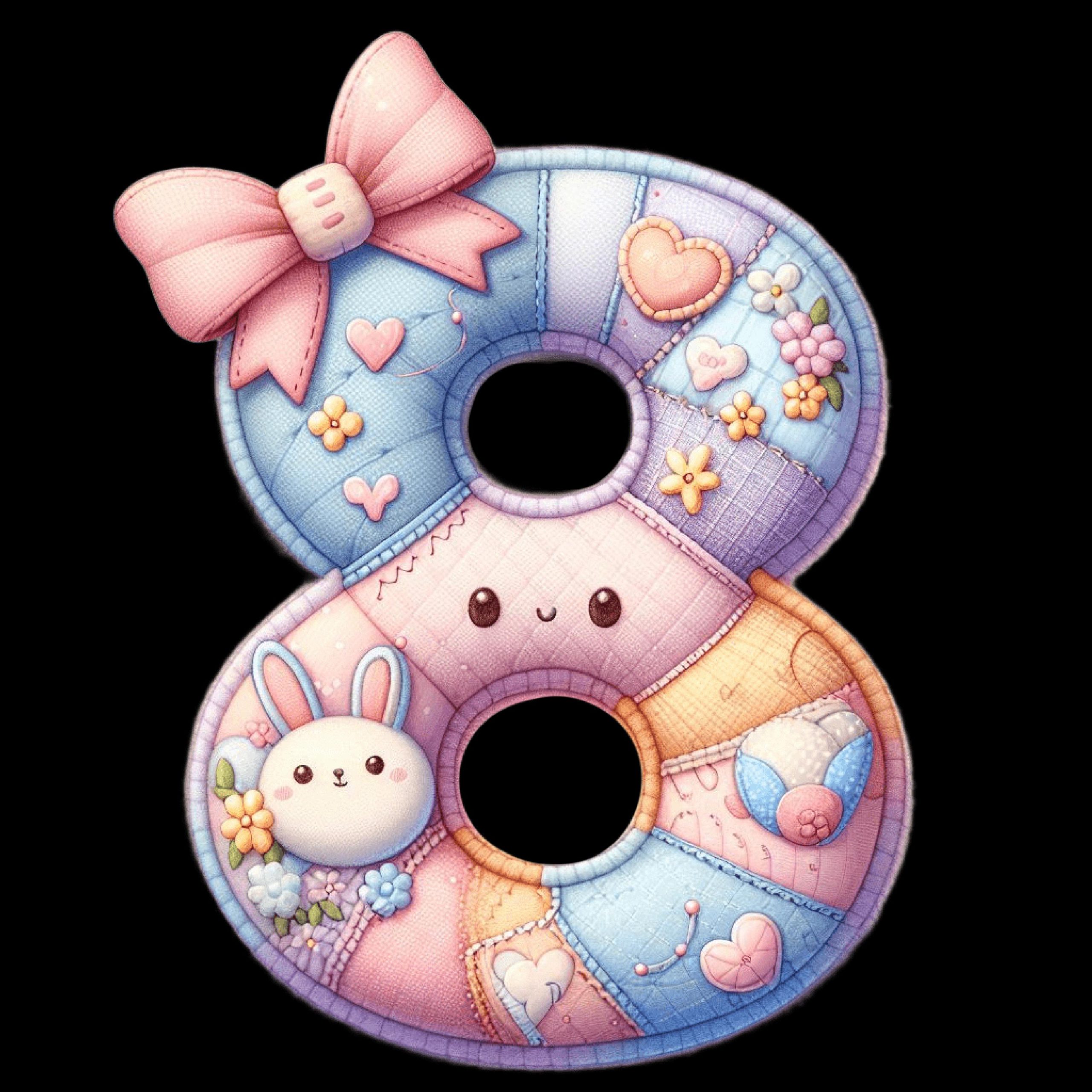 Easter Faux Yarn Alphabet PNG | 36 Pastel Patchwork Letters Clipart (Digital Download) - Image 4
