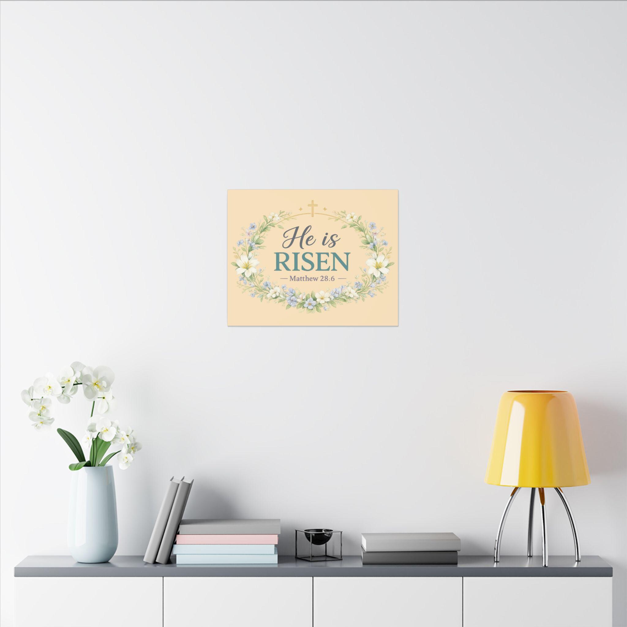 Christian Easter PNG Bundle, He Is Risen Floral Wreath Matthew 28:6 (Digital Download) - Image 10