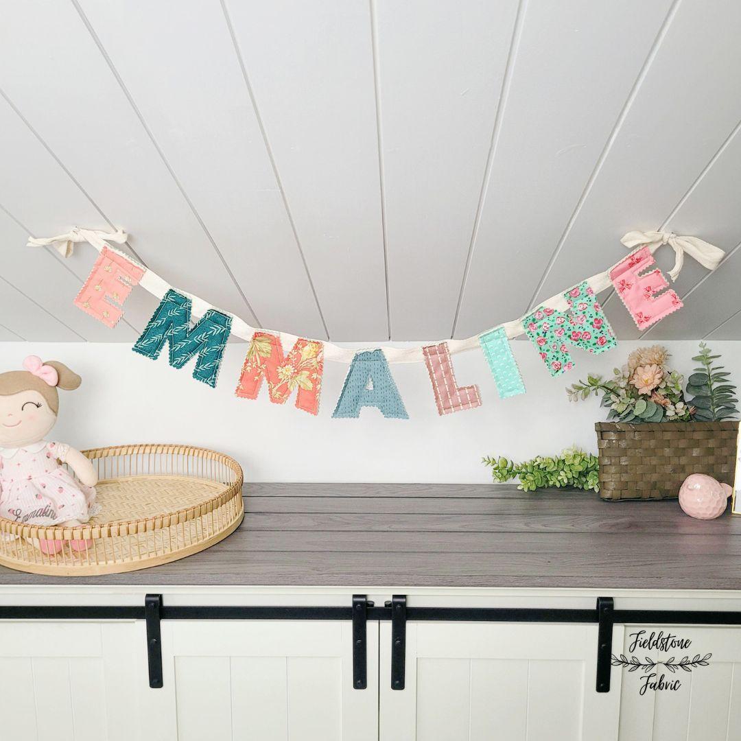 Puffy Letter Sewing Pattern, Numbers and Alphabet Garland, Nursery Decor , 8" (20Cm) (PDF Download) - Image 6