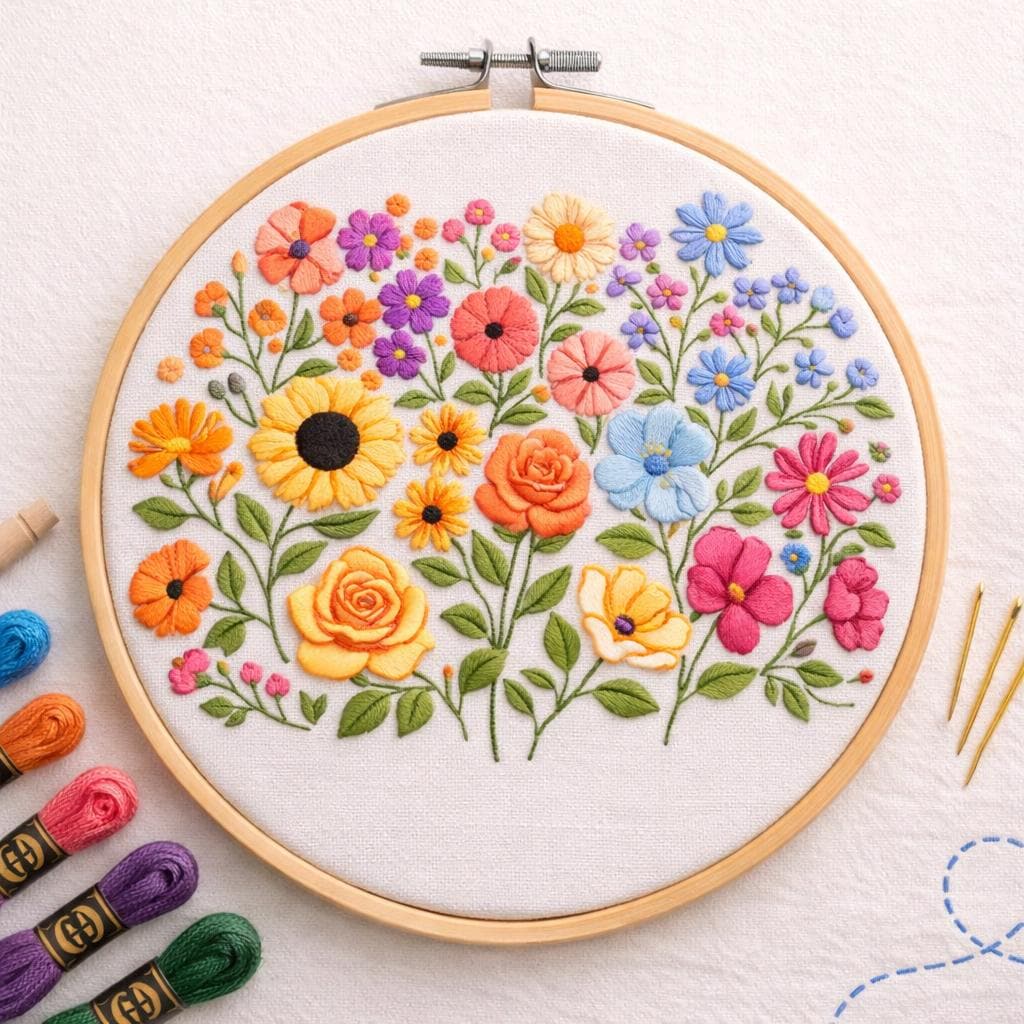 35 Unique Floral Embroidery Patterns | Hand Embroidery PDF Bundle (Instant Download) - Image 10