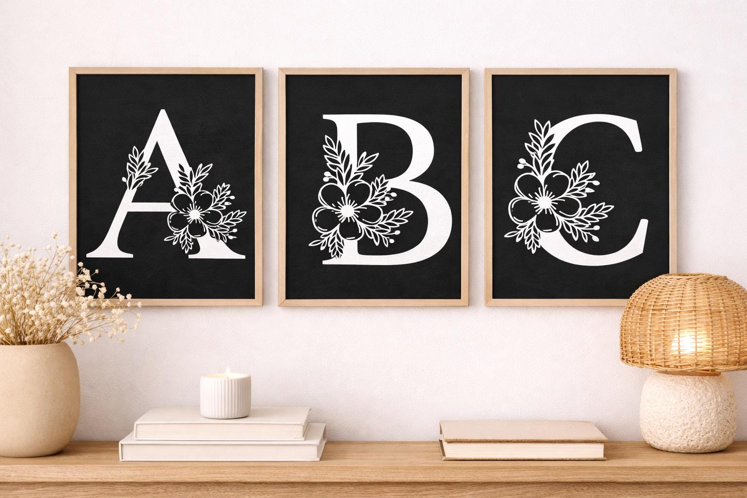 Floral Alphabet Hand Embroidery Pattern set | Monogram A-Z Letters (Digital Download) - Image 11
