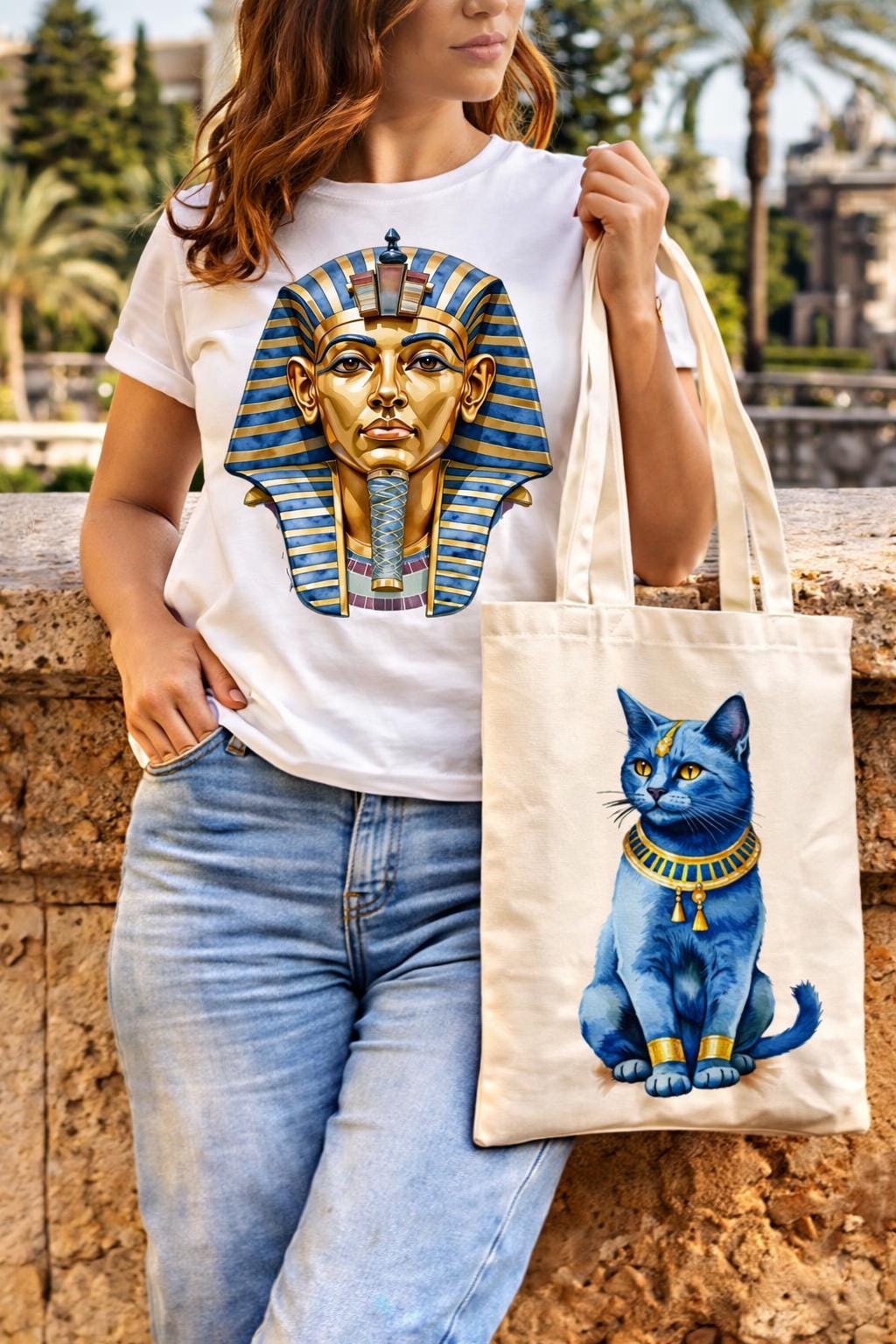 Pharaoh Tutankhamun Mask Ancient Egypt Wall Art Bundle – Hieroglyphs Decor Designs (15 PNG Files) - Image 5