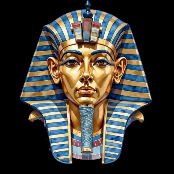Pharaoh Tutankhamun Mask Ancient Egypt Sublimation Bundle (15 PNG Files) – Hieroglyphs Decor Designs