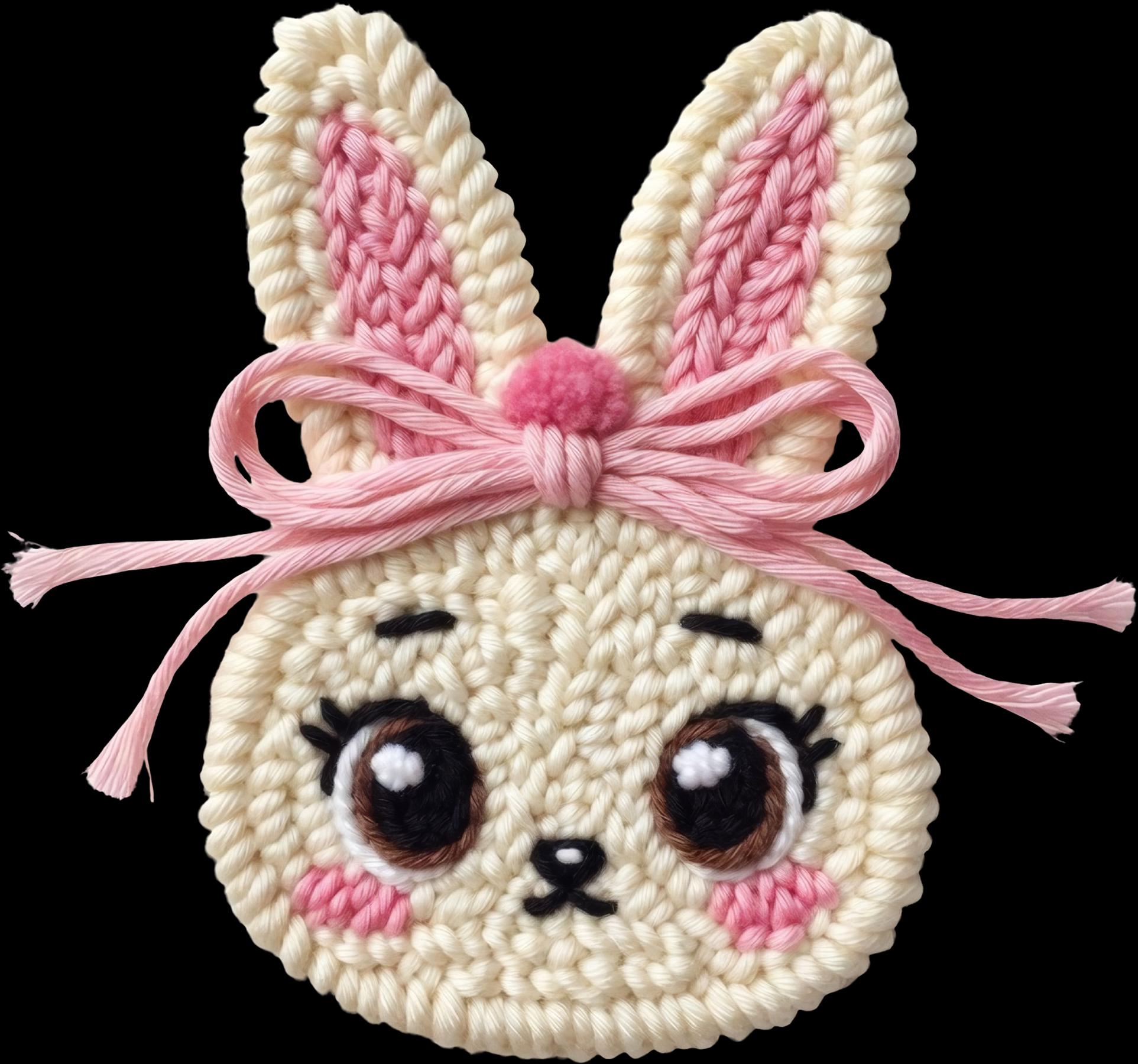 Faux Yarn Easter Clipart Bundle | Easter Bunnies, Eggs, Spring Designs (127 PNG Sublimation Elements) - Image 6