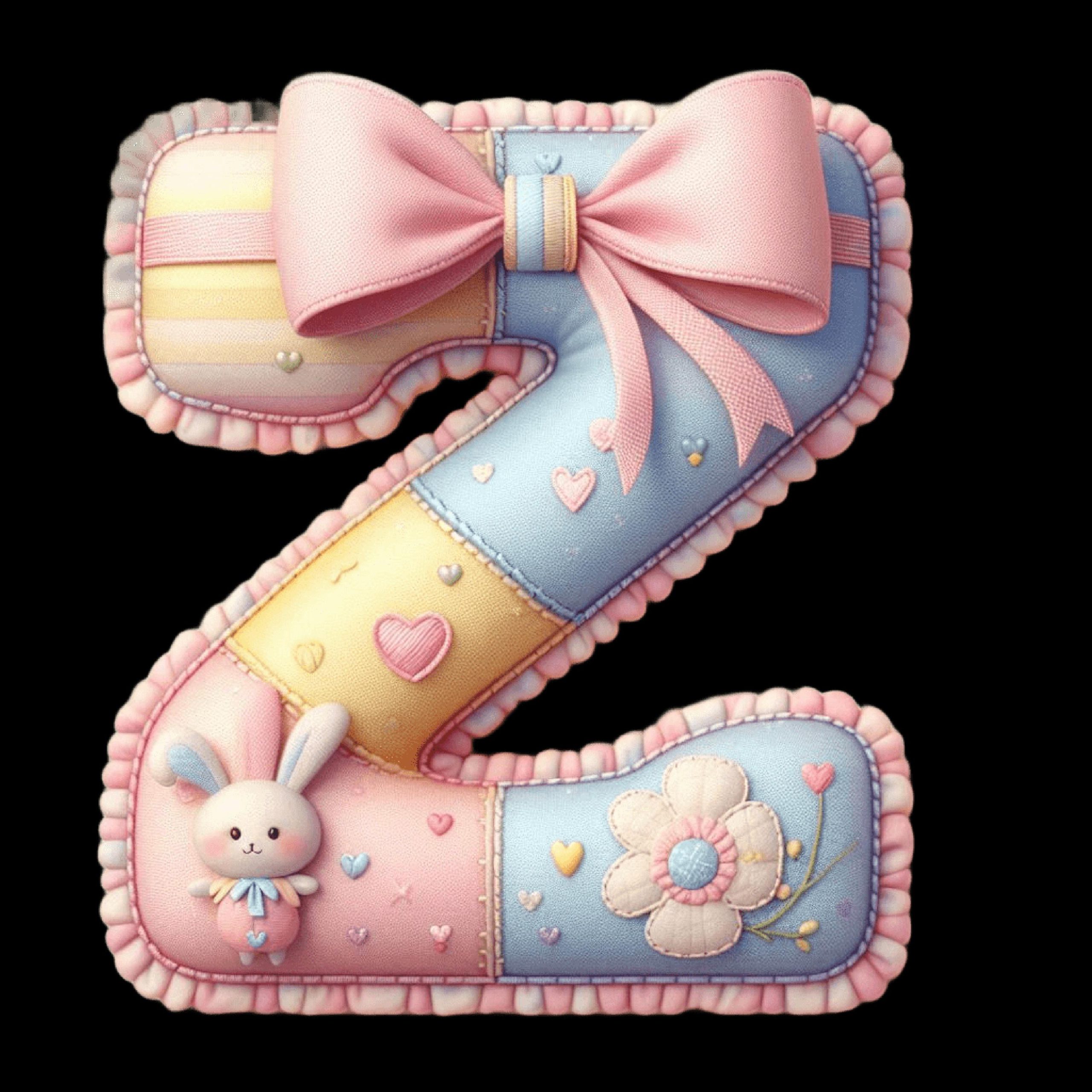 Easter Faux Yarn Alphabet PNG | 36 Pastel Patchwork Letters Clipart (Digital Download) - Image 7