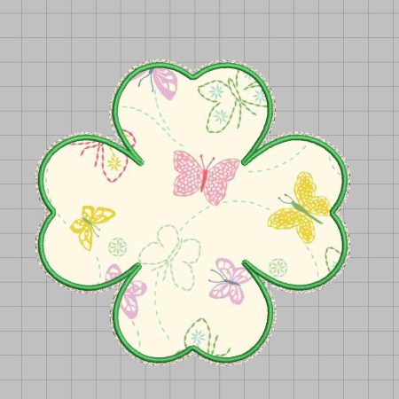 6 Petal Flower Applique Embroidery Design | Multi Size Machine Files | Fabric Fill (Digital Download)