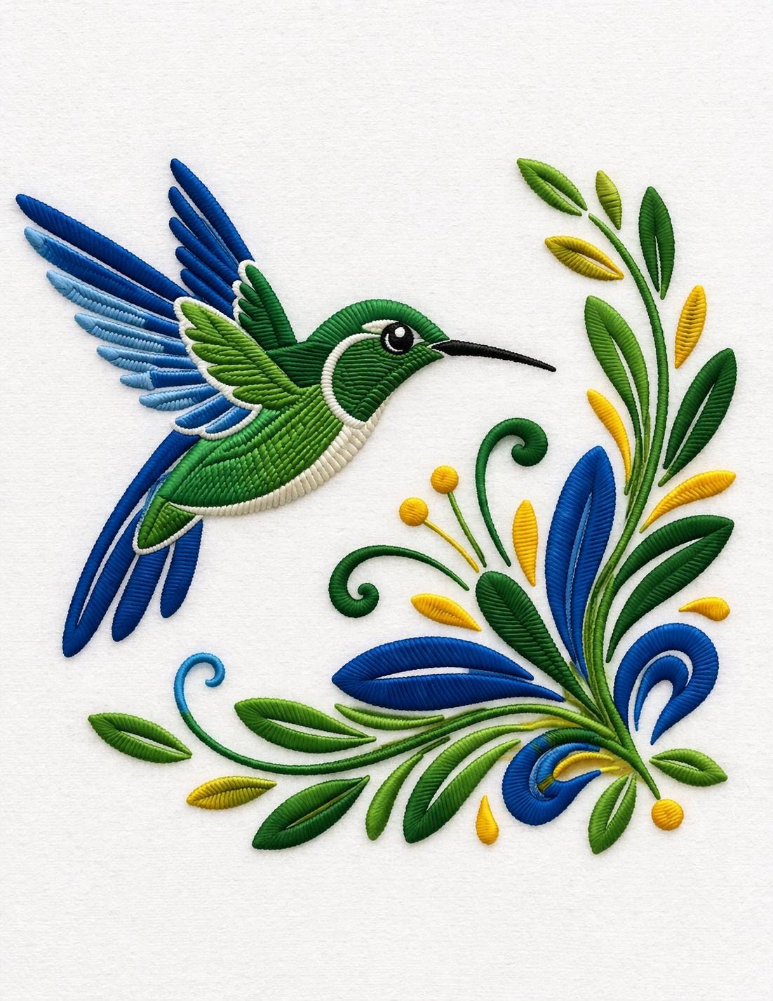 Floral Hummingbird Embroidery Pattern Bundle – 3 Beginner Designs | Color Guide & Stitch Tutorial (Digital Download) - Image 5