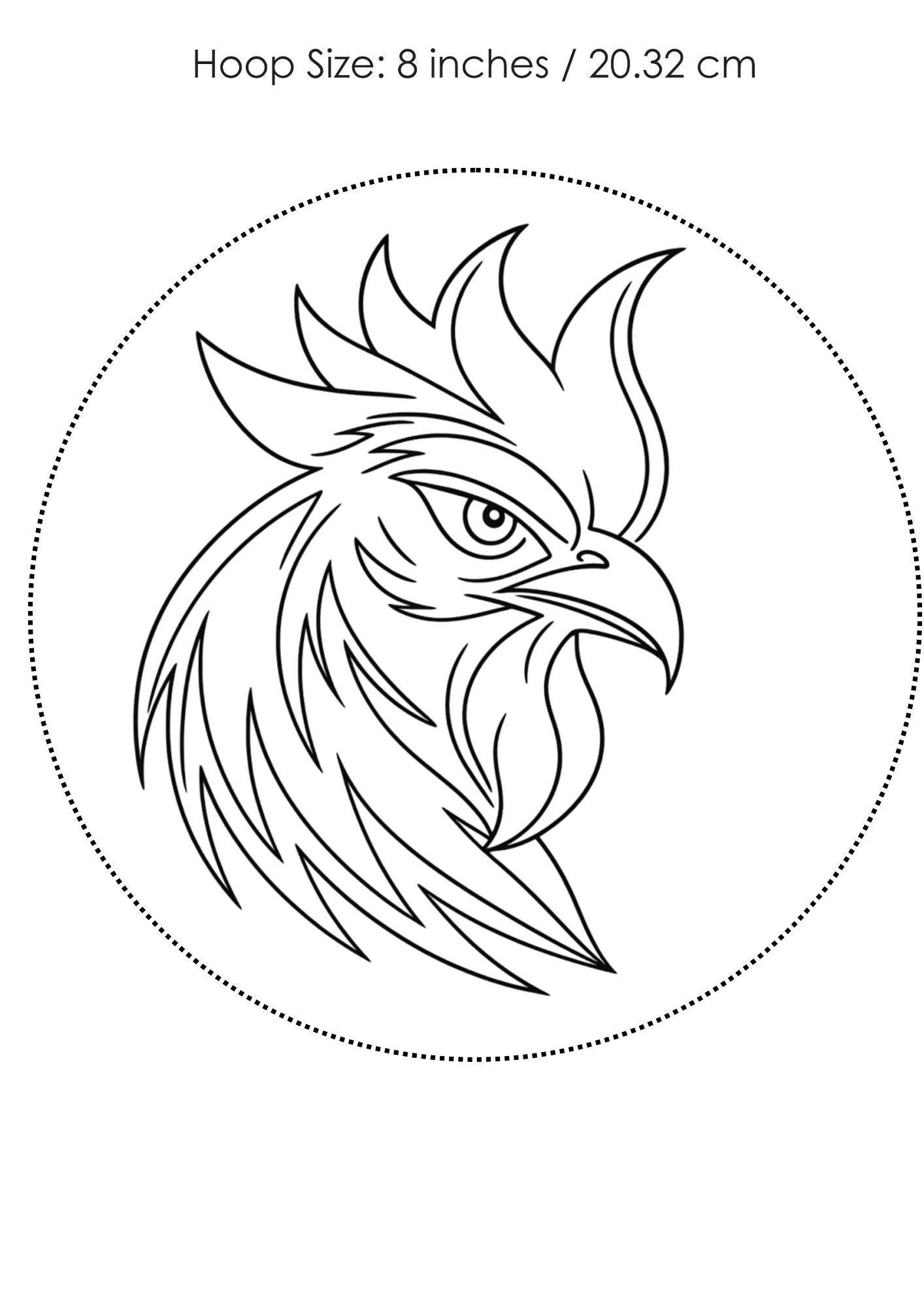 Rooster Stick and Stitch Hand Embroidery Pattern Bundle, 7 Chicken Designs (PDF Download) - Image 6