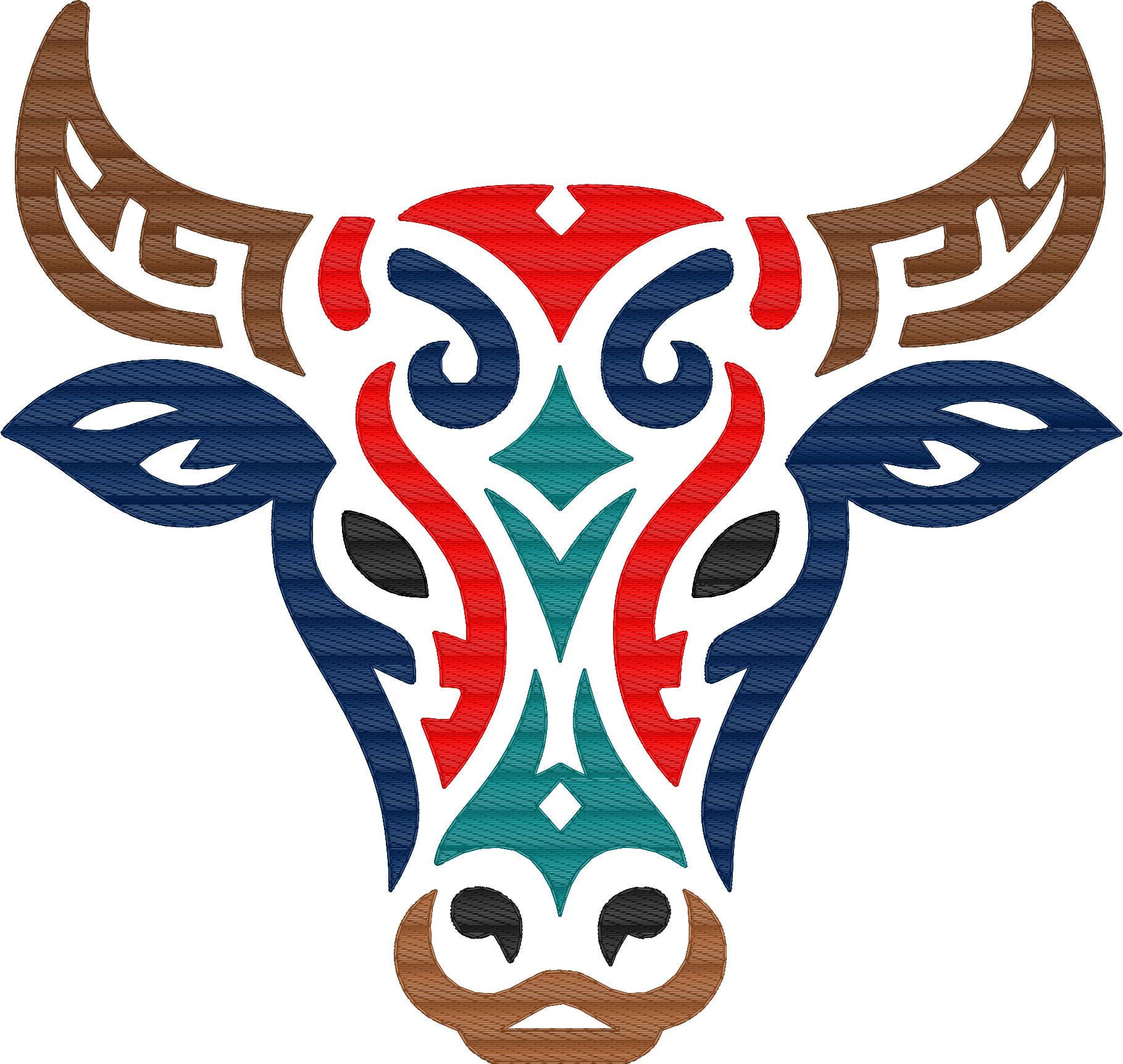 Bull Head Barn Quilt SVG, Farmhouse Laser Cut Pattern, Western Wall Art (Digital Download) - Image 4