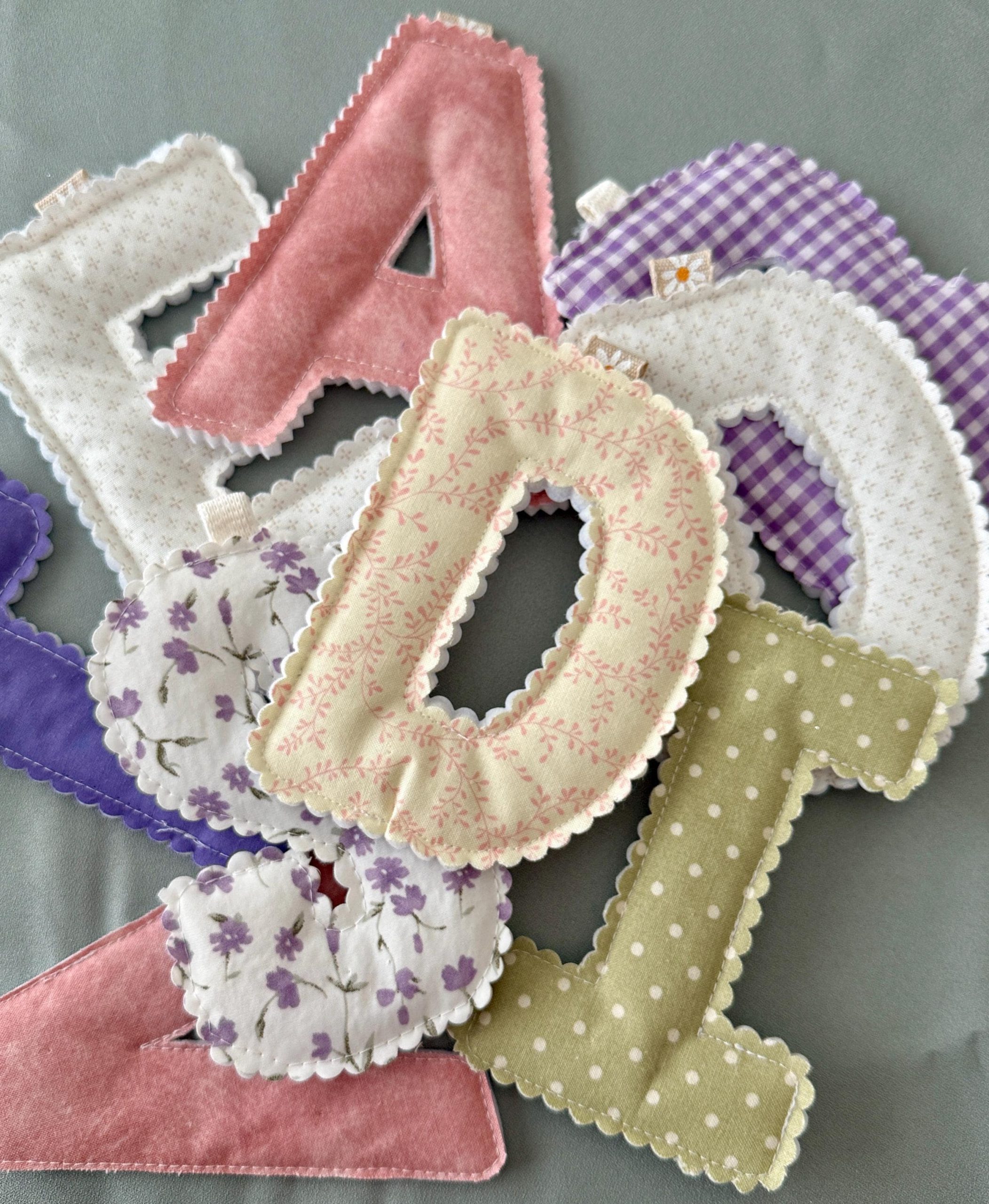 Puffy Letter Sewing Pattern, Numbers and Alphabet Garland, Nursery Decor , 8" (20Cm) (PDF Download) - Image 7