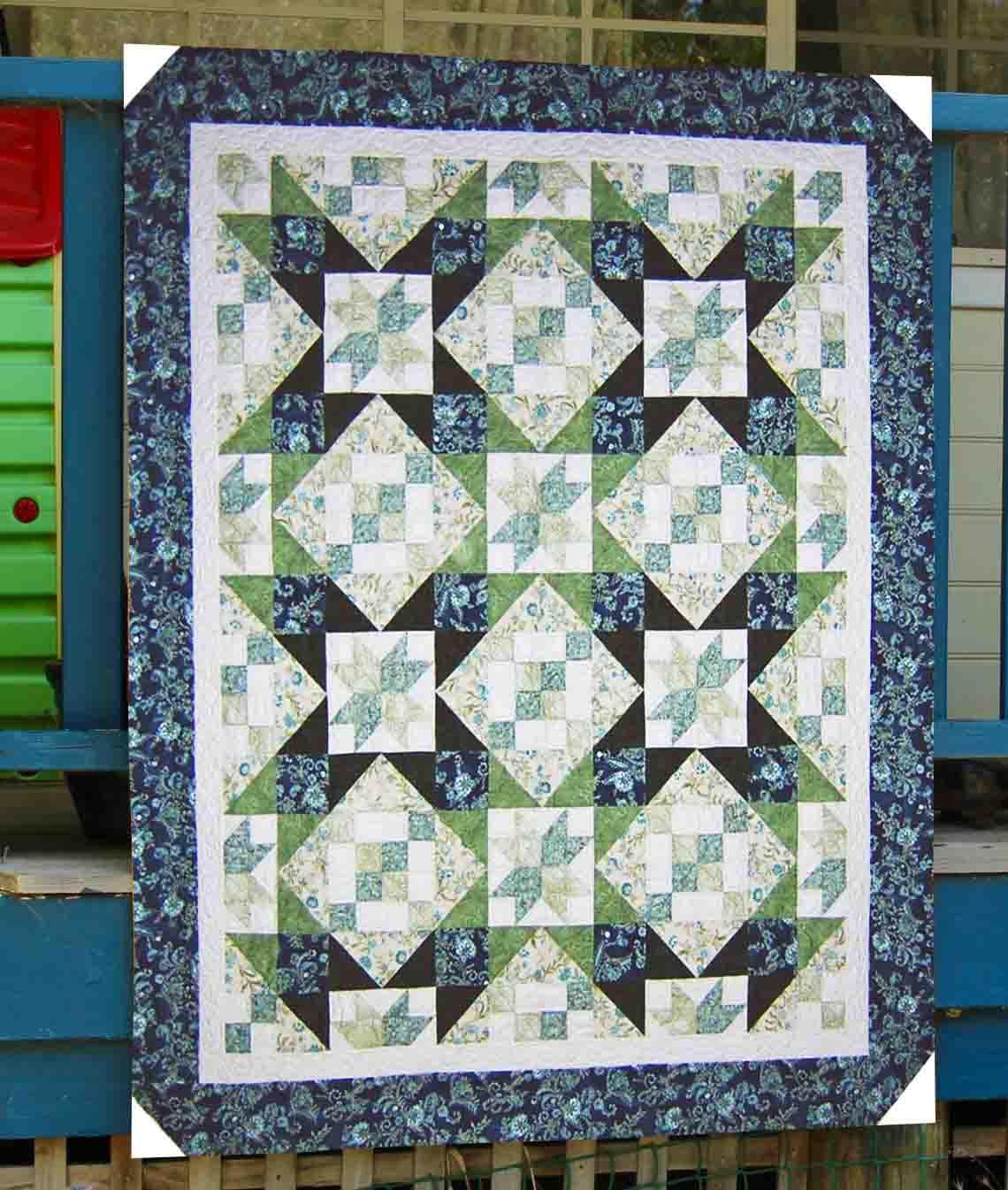 Emerald Starshine Quilt Pattern, Patchwork Design, Lap Queen Sizes (Digital Download) - Image 6