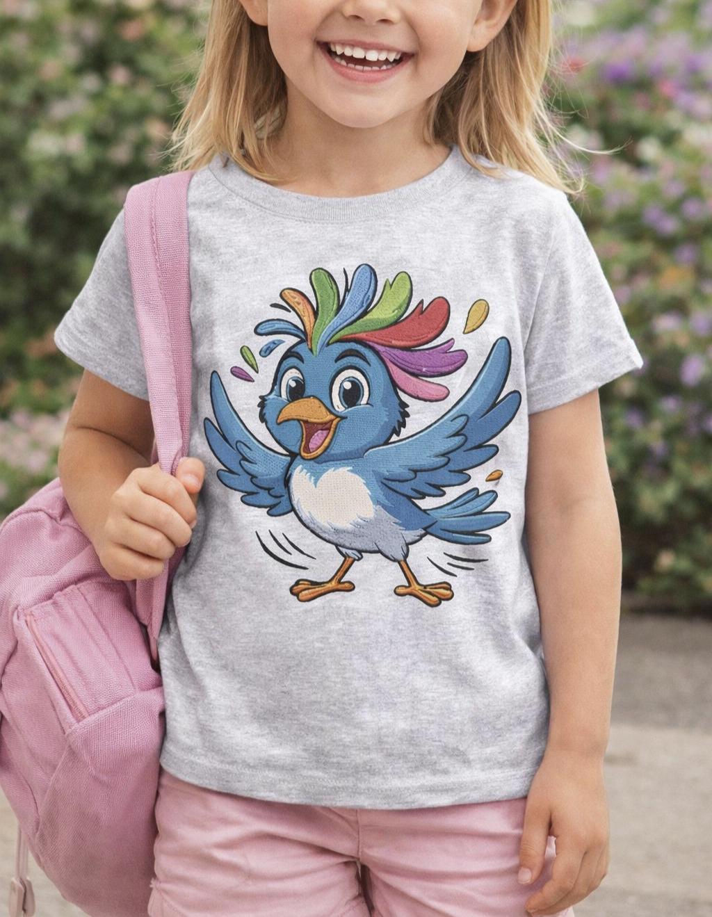 Cartoon Rainbow Bird Embroidery Design: Kids, Nursery Decor (Digital Download) - Image 5