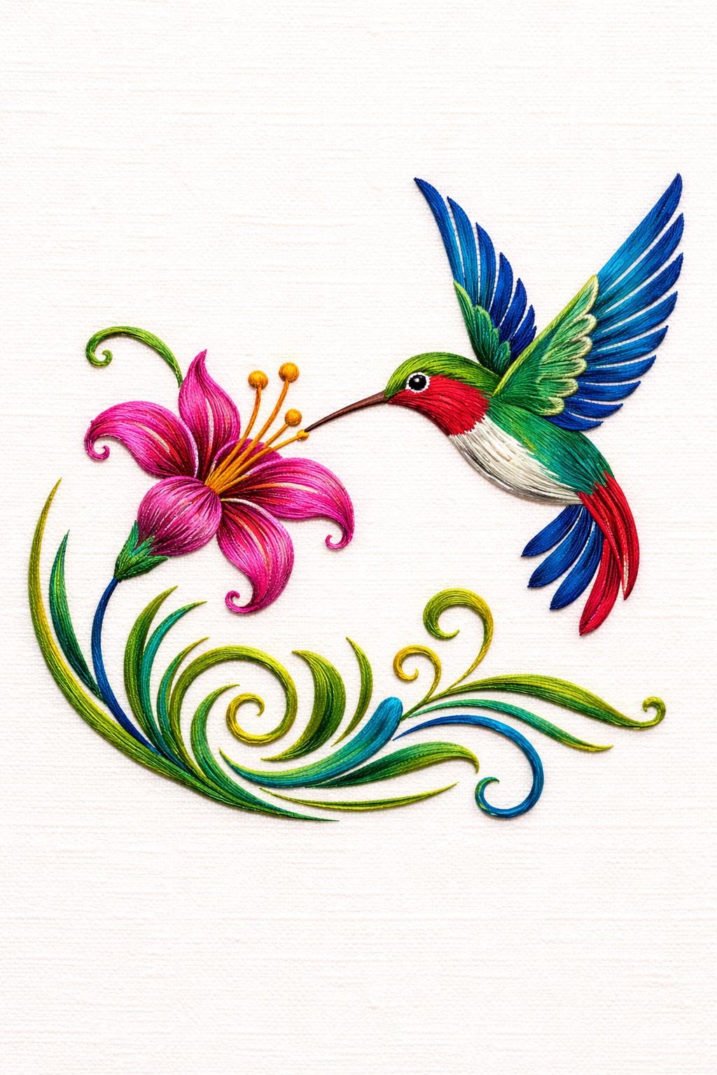 Floral Hummingbird Embroidery Pattern Bundle – 3 Beginner Designs | Color Guide & Stitch Tutorial (Digital Download) - Image 3