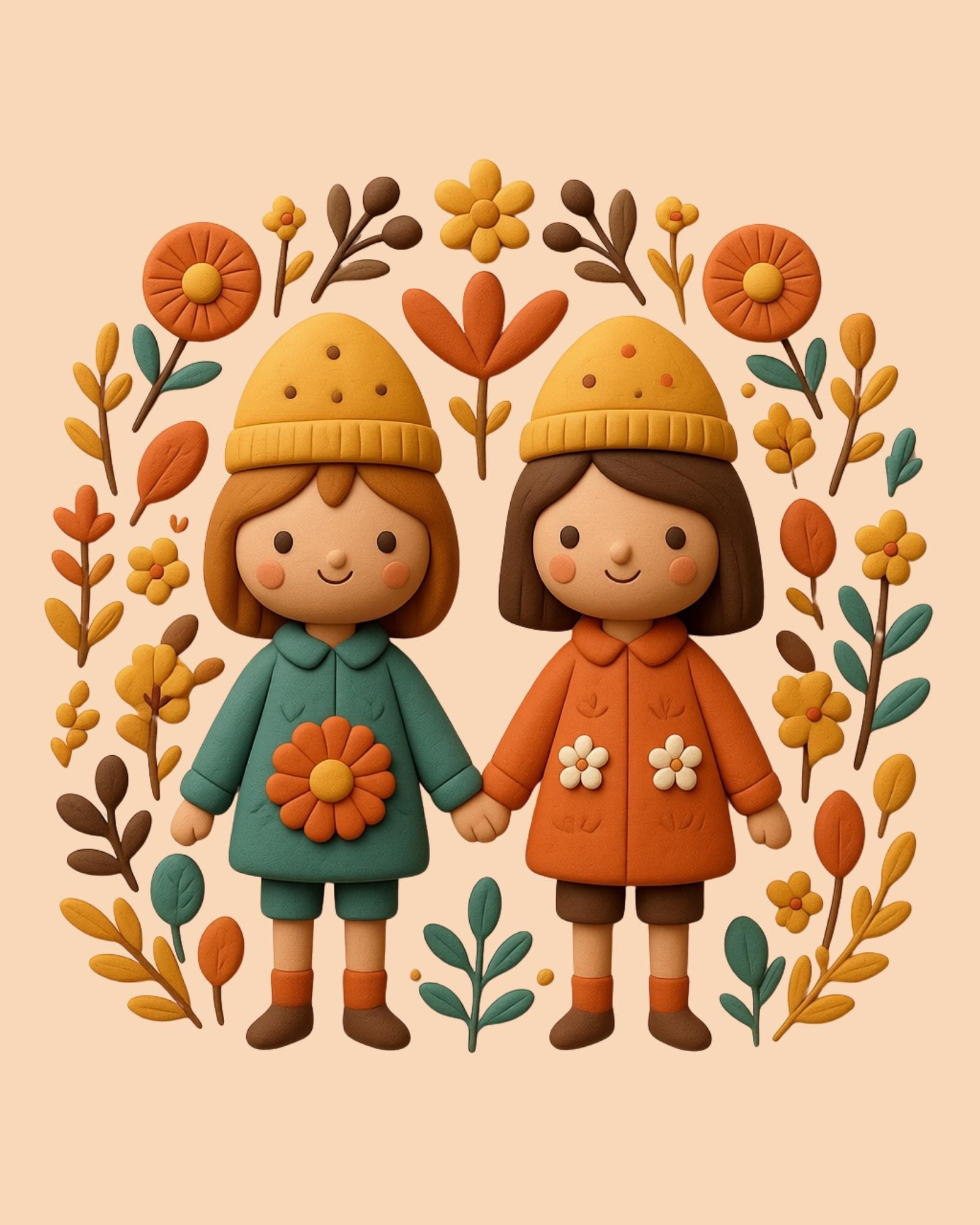 Scandinavian Folk Art Kids Print, 3D Clay Style Nursery Wall Art Decor (Digital Download) - Image 5