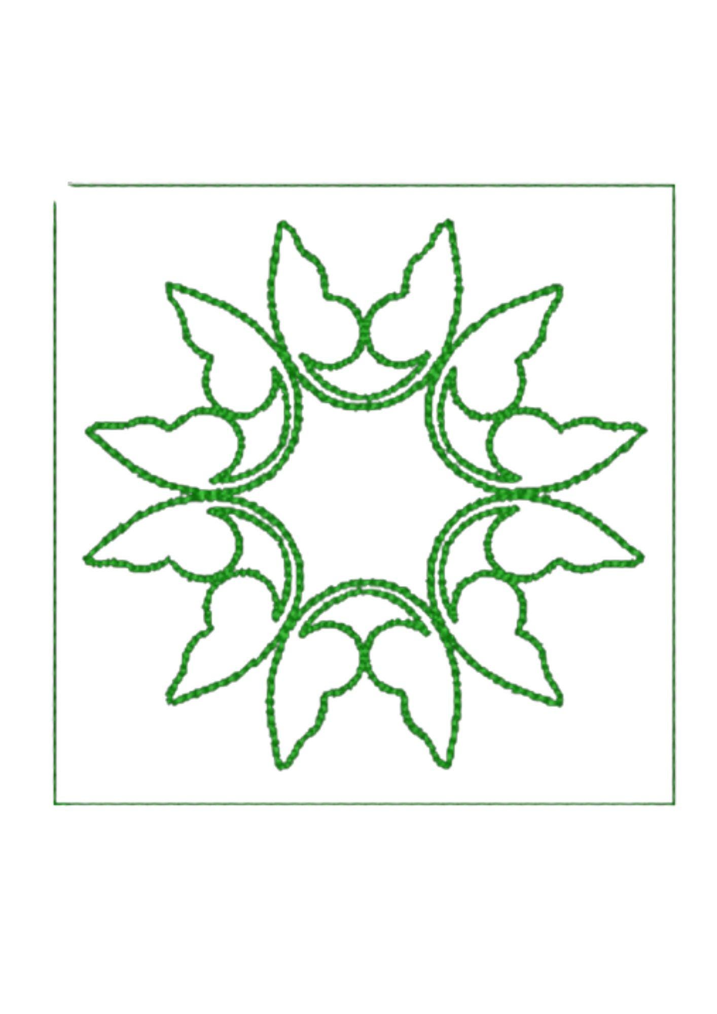 Quilt Block Embroidery Designs Bundle, 4 Quilting Motifs, Machine Embroidery Files (Digital Download) - Image 6