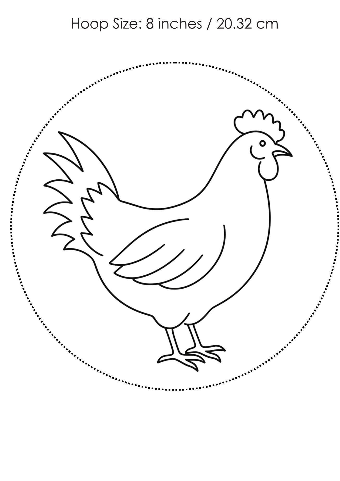 Rooster Stick and Stitch Hand Embroidery Pattern Bundle, 7 Chicken Designs (PDF Download) - Image 9