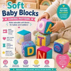 Soft Baby Blocks Sewing Pattern, Alphabet Quilt Toy | Fabric  letters pattern (PDF Download)