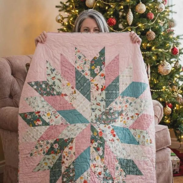 Homestead Star Quilt Pattern – Vintage Floral Patchwork Sewing (Digital Download)
