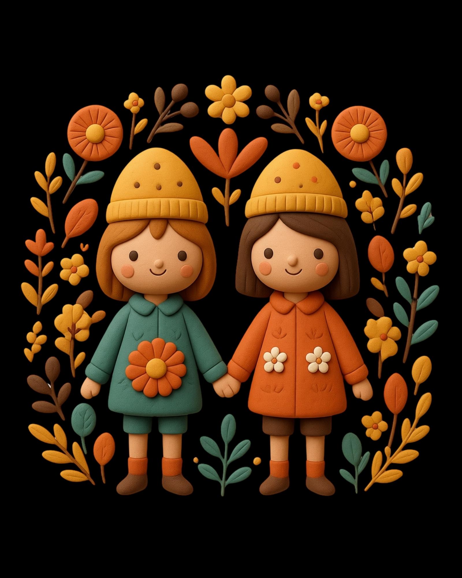Scandinavian Folk Art Kids Print, 3D Clay Style Nursery Wall Art Decor (Digital Download) - Image 6