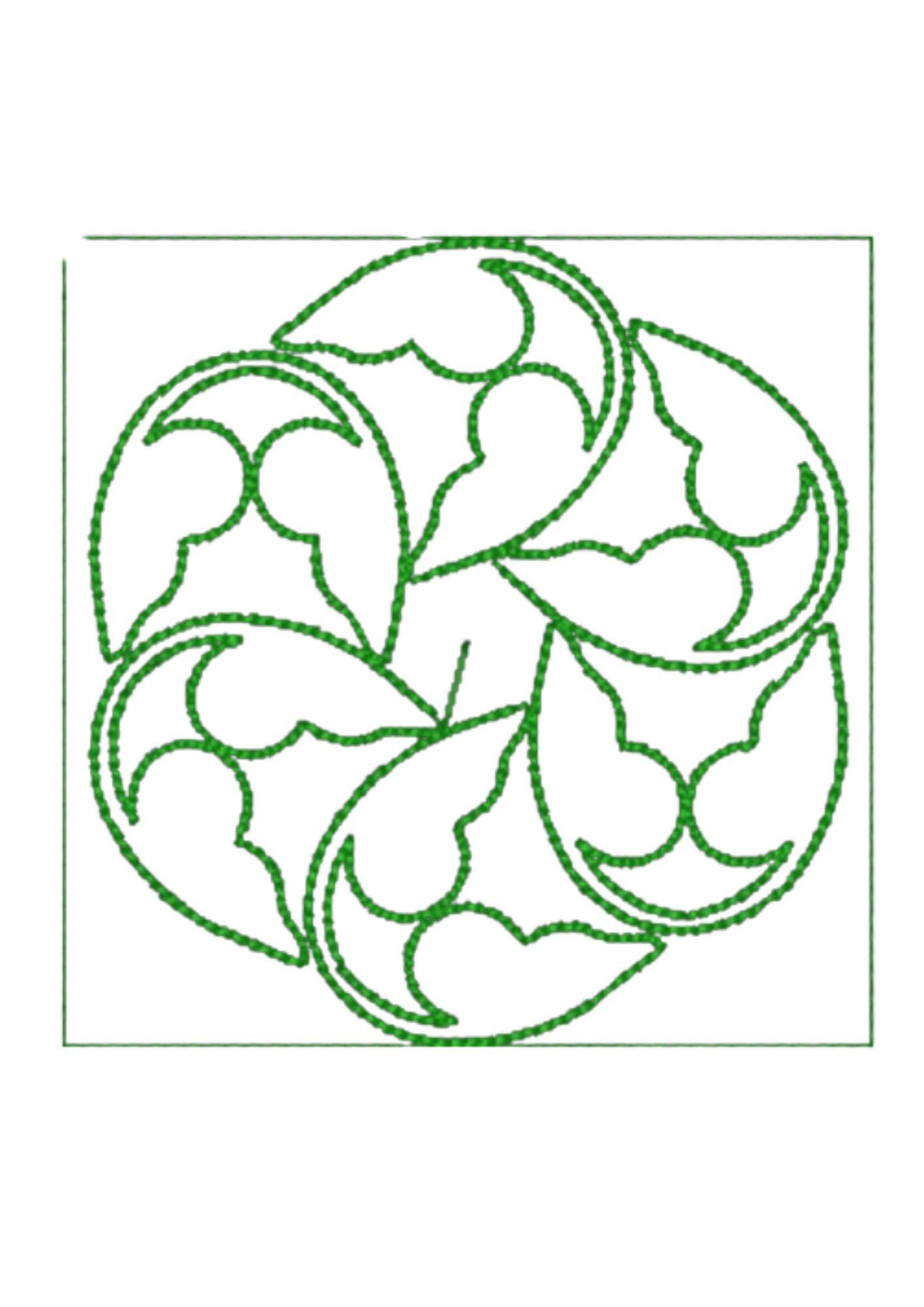 Quilt Block Embroidery Designs Bundle, 4 Quilting Motifs, Machine Embroidery Files (Digital Download) - Image 8