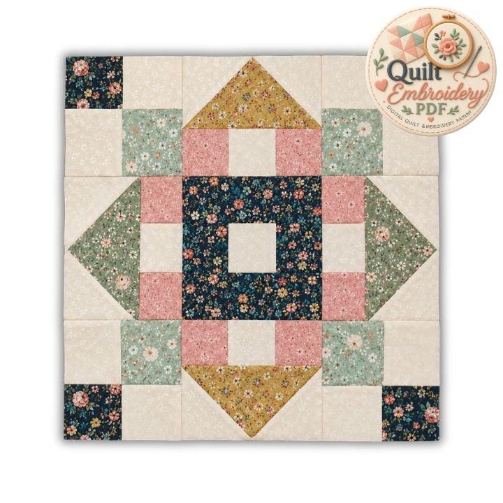 Flying Geese Quilt Block Pattern, Modern Beginner Patchwork PDF (Digital Download) - Image 6