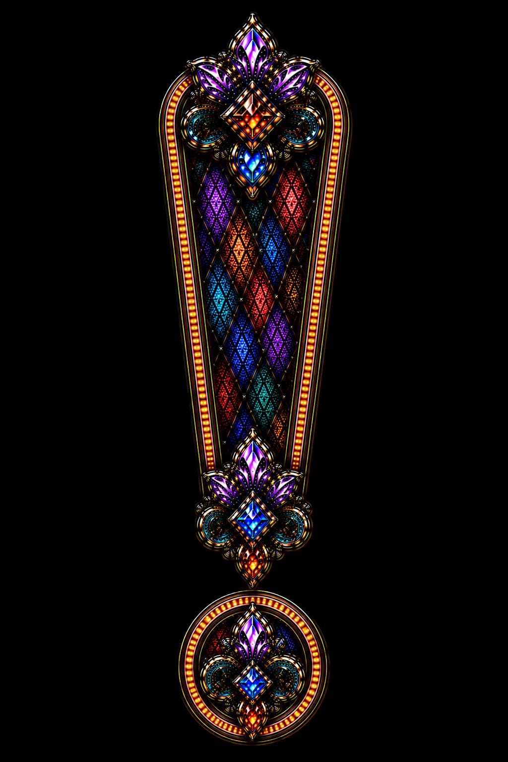 Stained Glass Alphabet PNG Bundle, Gothic Jewel Font, Ornate Digital Clipart (Black & Transparent Background) - Image 9