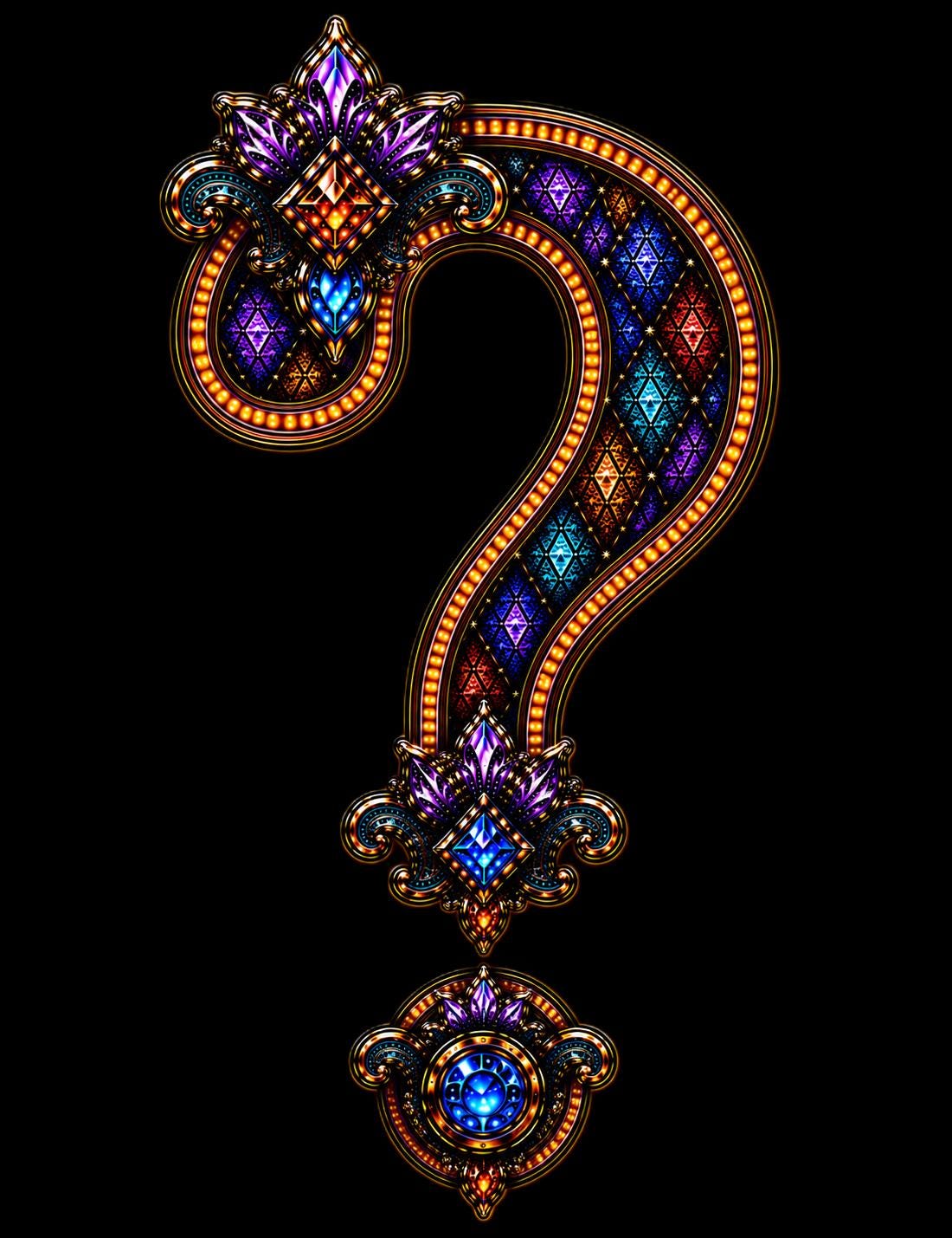 Stained Glass Alphabet PNG Bundle, Gothic Jewel Font, Ornate Digital Clipart (Black & Transparent Background) - Image 10