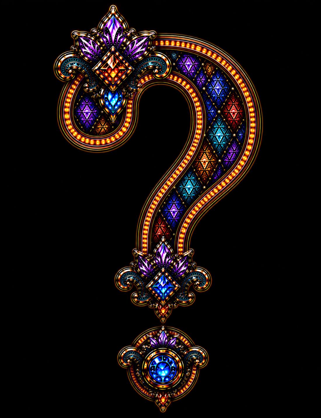 Stained Glass Alphabet PNG Bundle, Gothic Jewel Font, Ornate Digital Clipart (Black & Transparent Background) - Image 6