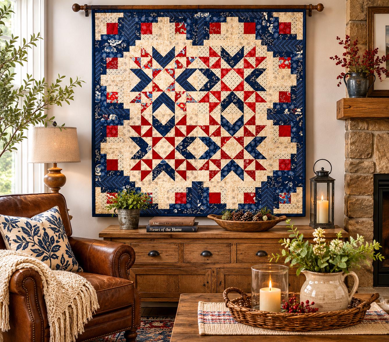 Liberty Stars Quilt Pattern, Patriotic Americana Star Blocks (PDF Download) - Image 11