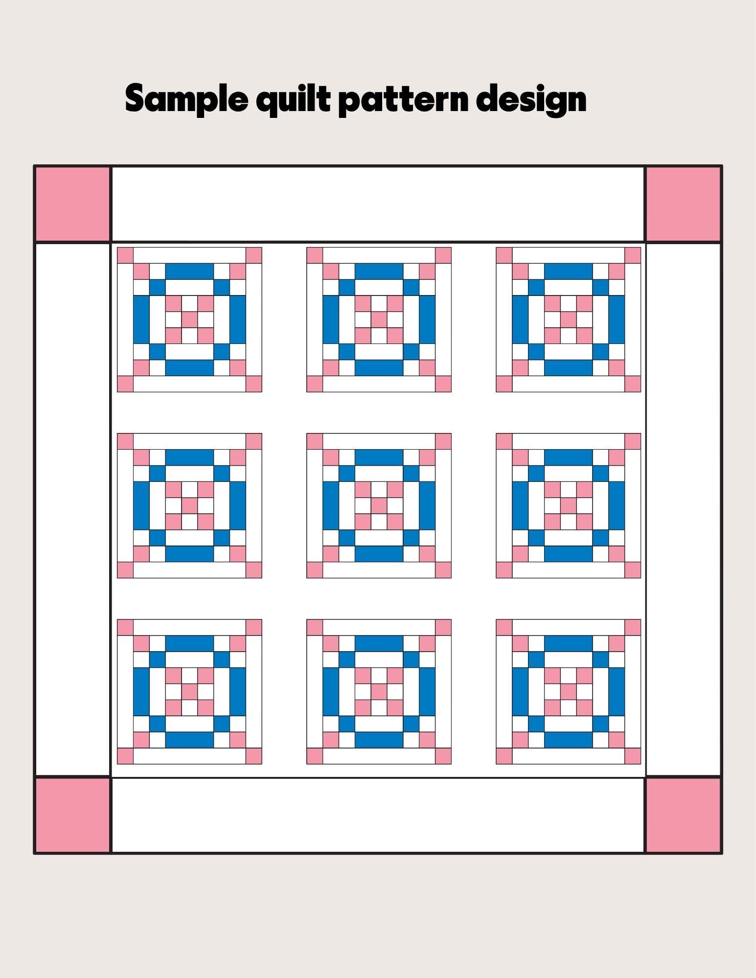 Courtyard Charm Quilt Block Pattern | 9" Patchwork Beginner Friendly PDF (Instant Download) - Image 4
