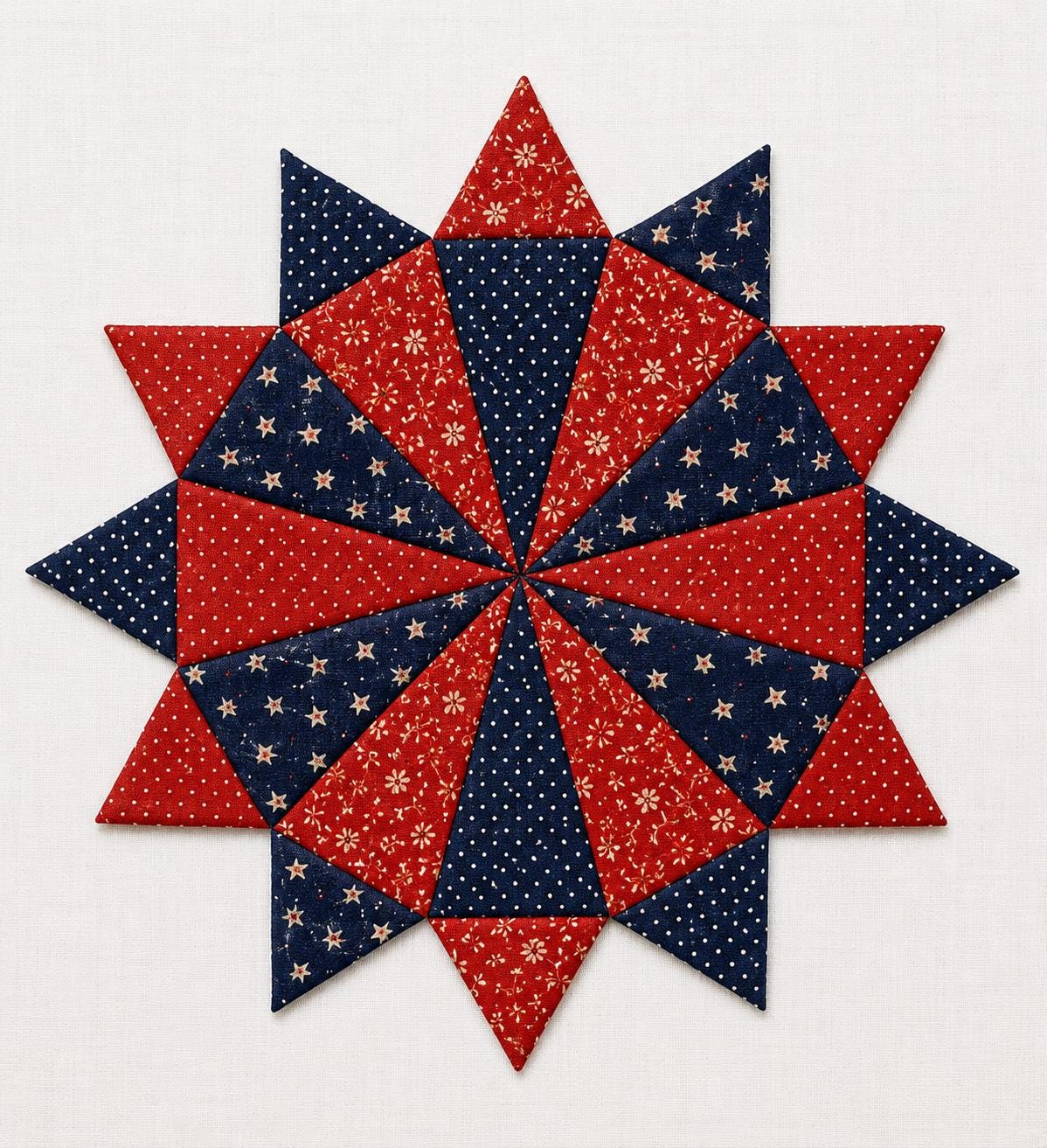 Liberty Fireworks Star FPP Pattern SVG, Patriotic Foundation Paper Piecing Pattern, 4th of July Table Topper, Resizable Star Quilt Block - Image 7