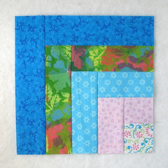 quarter log cabin quilt block